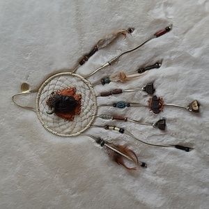 Vintage 2001 Hamilton Native American Western Winds Buffalo Handmade Dreamcatche